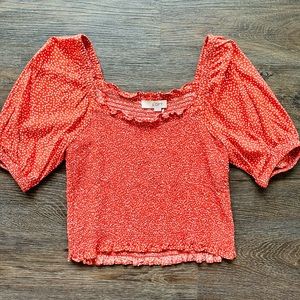 Never been worn! LOFT polka dot top